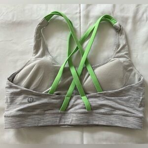 Lululemon Energy Sports Bra Heather Grey/Green